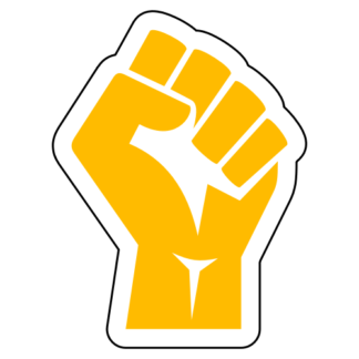 Raised Fist Sticker (Yellow)